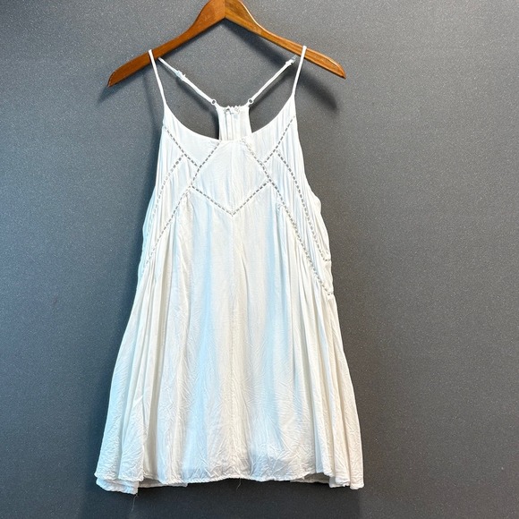 Lulus Tops - Lulus White Sleeveless‎ Tank Top Crochet Trim Details Casual Summer